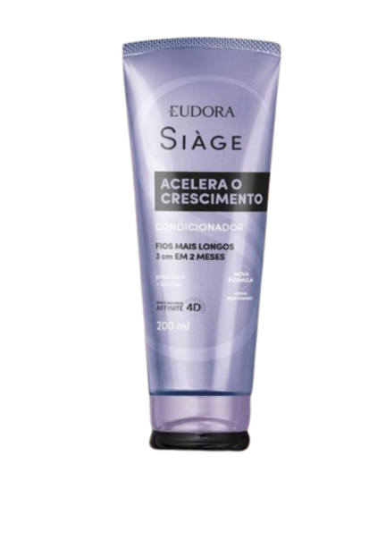 Eudora Siage Acelera o Crescimento hair growth accelerating shampoo in purple tube packaging, 250ml"