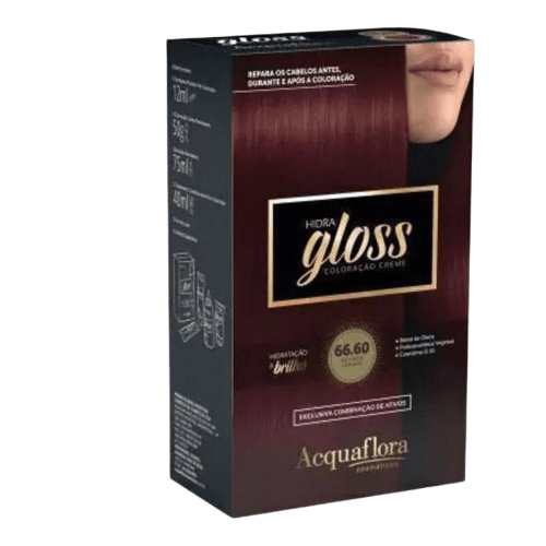 AcquaFlora Hidra Gloss Tonalizante Acquaflora Hidra Gloss para cabelo branco, com ação hidratante e brilho intenso, ideal para cobertura delicada dos fios grisalhos.